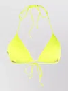 Mc2 Saint Barth Triangle Bikini Top Adjustable Stretch Design In Yellow