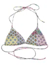 Mc2 Saint Barth Triangle Bikini Top In Multicolor