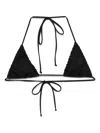 Mc2 Saint Barth Triangle-cup Bikini Top In Black