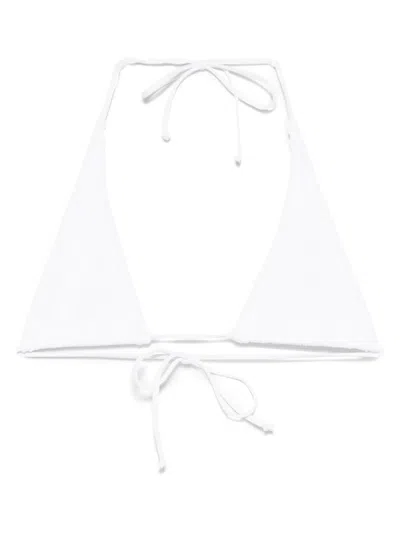 Mc2 Saint Barth Triangle-cup Bikini Top In White