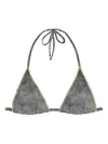 Mc2 Saint Barth Triangle-trim Bikini Bra In Gray
