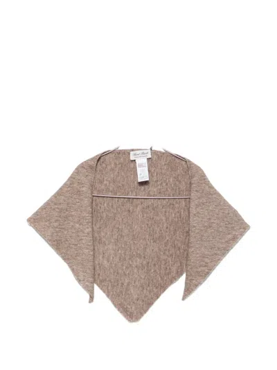 Mc2 Saint Barth Triangle-cut Knitted Scarf In Green