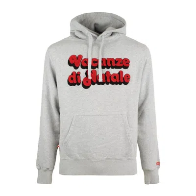 Mc2 Saint Barth Tribeca Gray Cotton Hooded Sweatshirt With Christmas Holiday | Christmas Holidays Sp