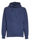 Mc2 Saint Barth Tribeca Logo-embroidered Hoodie In Blue