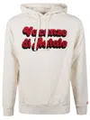 Mc2 Saint Barth Vacanze Di Natale Printed Drawstring Hoodie In White