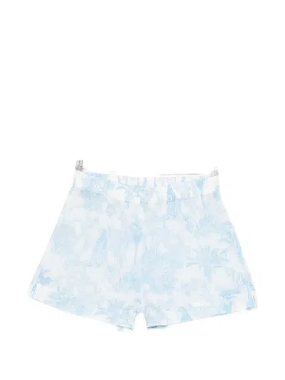 Mc2 Saint Barth Tropical-print Shorts In Blue