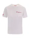 Mc2 Saint Barth Off White Solid Crew Neck T-shirt In White