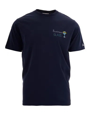 Mc2 Saint Barth T-shirt Aperitivo Business Glass In Black