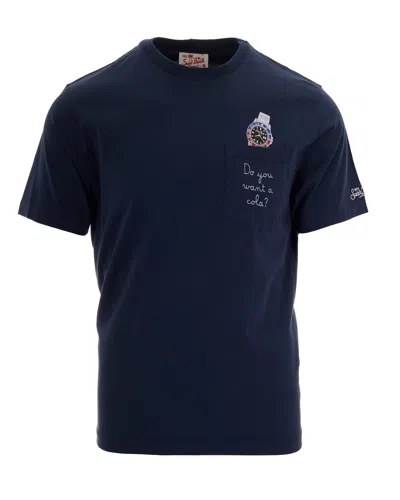 Mc2 Saint Barth T-shirt Austin Want A Watch In Blue
