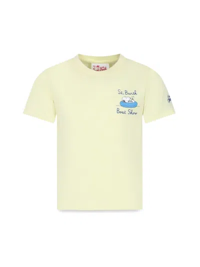 Mc2 Saint Barth Yellow T-shirt For Kids With Snoopy Print