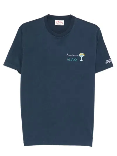 Mc2 Saint Barth Business Glass T-shirt In Blue