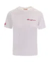 Mc2 Saint Barth Off White Solid Crew Neck T-shirt