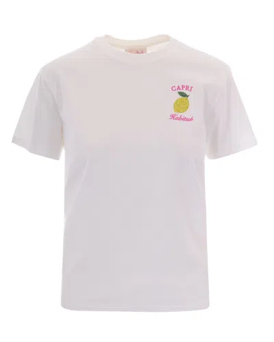 Mc2 Saint Barth T-shirt Emilie Capri Habituè In White