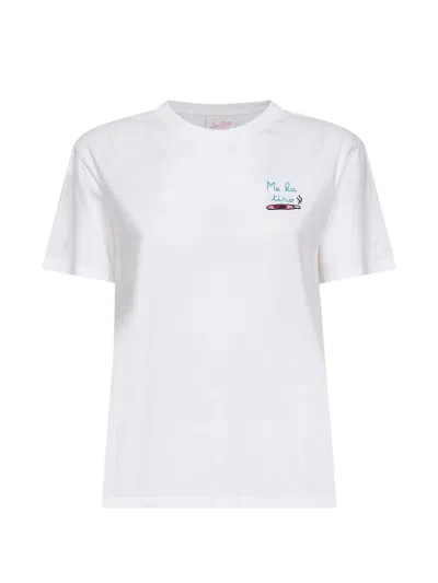 Mc2 Saint Barth T-shirt Emilie Di Cotone Bianco Con Ricamo  In White