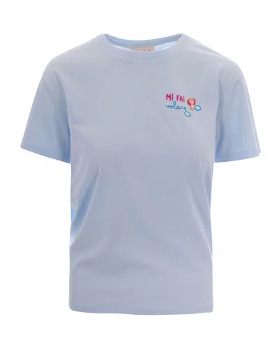Mc2 Saint Barth T-shirt Emilie Mi Fai Volare In Blue