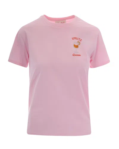 Mc2 Saint Barth T-shirt Emilie Spritz Queen In Pink
