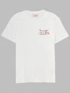 Mc2 Saint Barth Women White Graphic Crew Neck T-shirt In White