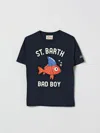 Mc2 Saint Barth Kids'  Tシャツ ボーイ カラー ブルー In Blue