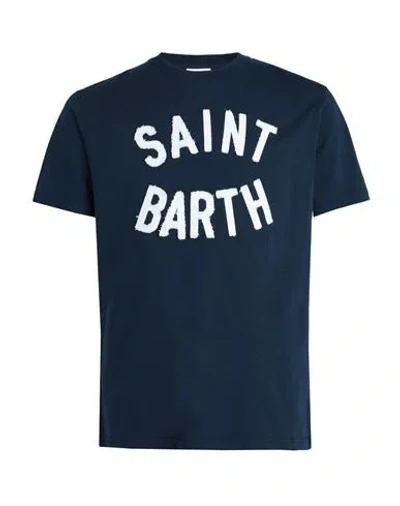 Mc2 Saint Barth Tshirt Man Man T-shirt Navy Blue Size L Cotton