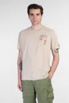 Mc2 Saint Barth Tshirt Man T-shirt In Taupe Cotton In Brown