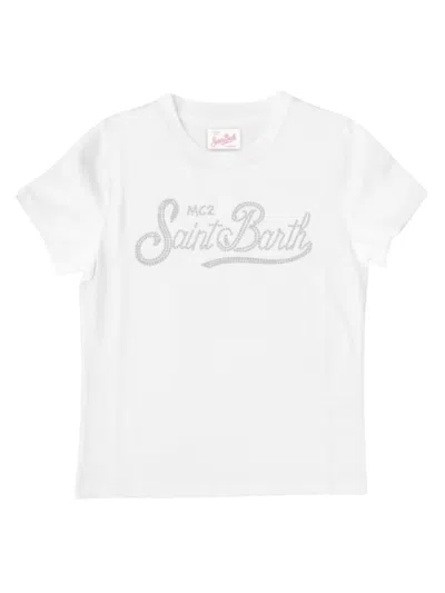 Mc2 Saint Barth Kids' T-shirt Manica Corta "elly" In White