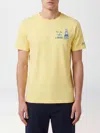 Mc2 Saint Barth Cotton Crew Neck T-shirt In Yellow