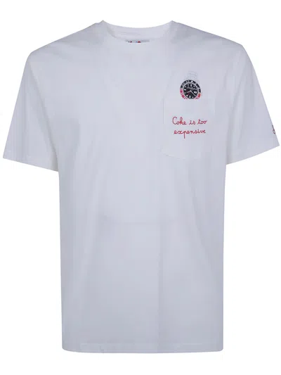 Mc2 Saint Barth T-shirt With Embroidered Pocket "connor" In Multi