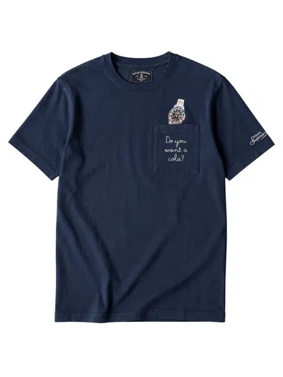 Mc2 Saint Barth T-shirt With Embroidery In Blue