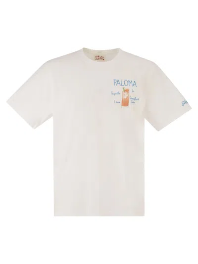 Mc2 Saint Barth T-shirt With Embroidery On The Chest In White