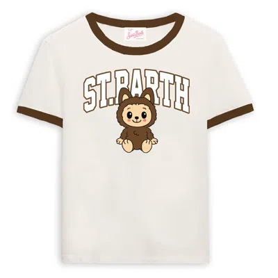 Mc2 Saint Barth T-shirt With Lace Emi0003-09068l In White