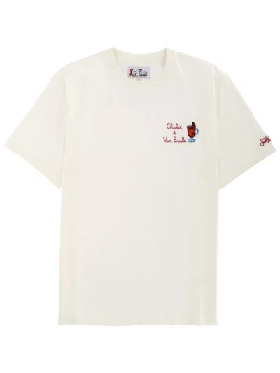 Mc2 Saint Barth T-shirt With Print In Neutral