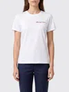 Mc2 Saint Barth Off White Solid Crew Neck T-shirt In White
