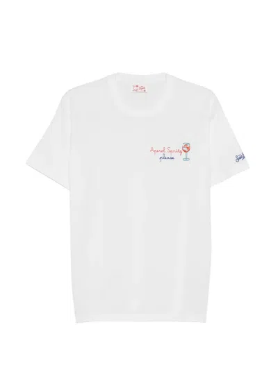 Mc2 Saint Barth T-shirt Con Ricamo In White