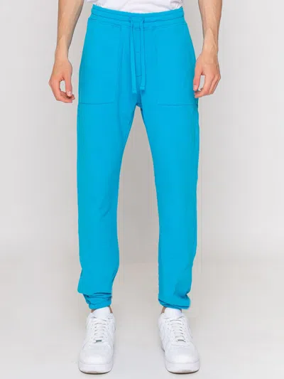 Mc2 Saint Barth Turquoise Track Pants Pantone Special Edition In Blue