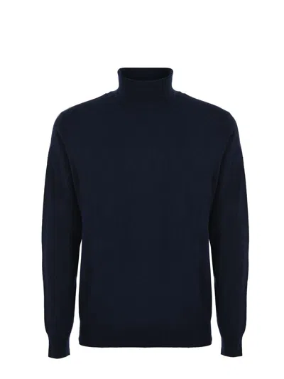 Mc2 Saint Barth Bond Turtleneck Jumper In Blue