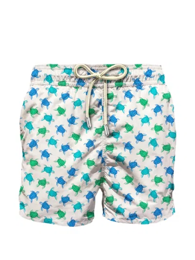 Mc2 Saint Barth Turtle-pattern Swim Shorts In Multi