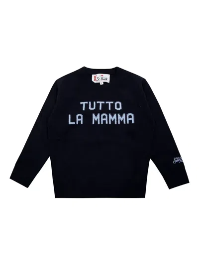 Mc2 Saint Barth Kids' Tutto La Mamma Sweater In Black