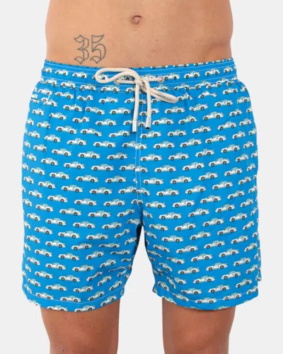 Mc2 Saint Barth Ultralight Swim Short - Racing Mono 17 In Blue