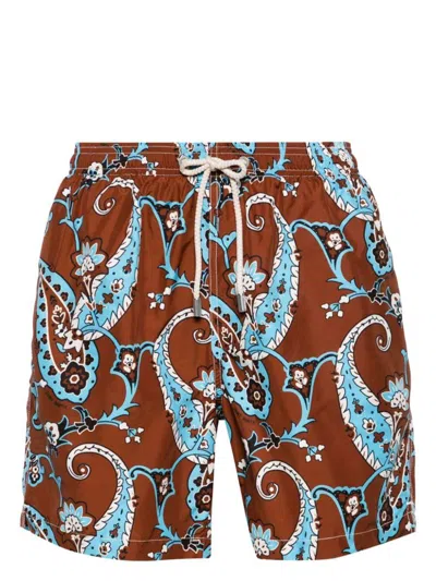 Mc2 Saint Barth Lighting Indie Vibe-print Swim Shorts In Multicolour