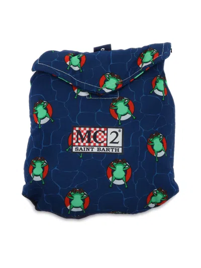 Mc2 Saint Barth Kids' Ultralight Swim Short In Blue