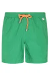 Mc2 Saint Barth Man Lightweight Fabric Grass Green Swim-shorts Lighting Pantone Pantone Special Edition In Green