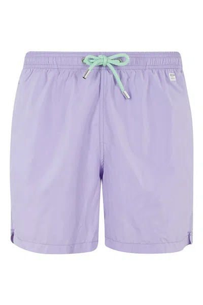 Mc2 Saint Barth Man Lightweight Fabric Lilac Swim-shorts Lighting Pantone Pantone® Special Edition In Purple