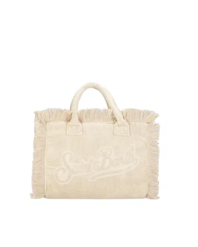 Mc2 Saint Barth Unstructured Beige Terry Cloth Colette Bag In Neutral