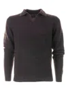 Mc2 Saint Barth V-neck Polo-collar Sweater In Brown