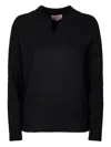 Mc2 Saint Barth V-neck Sweater In Black
