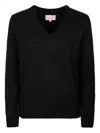 Mc2 Saint Barth V-neck Sweater In Black