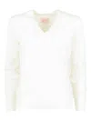Mc2 Saint Barth V-neck Sweater In Neutral