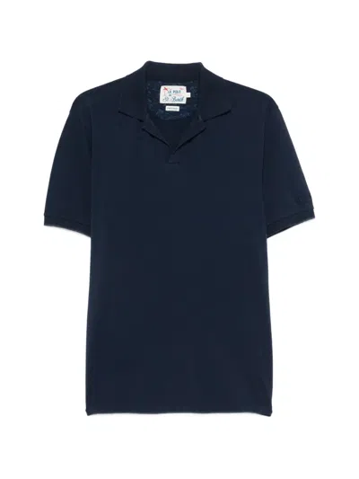 Mc2 Saint Barth T-shirt Mit V-ausschnitt In Blue
