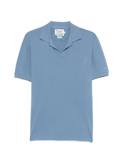 Mc2 Saint Barth T-shirt Mit V-ausschnitt In Blue