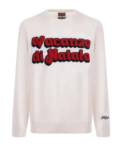 Mc2 Saint Barth Vacanze Di Natale Knitwear In White